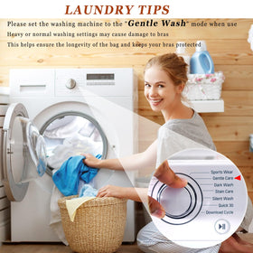 KISYONGUS 3D cup shape design supports bra cups while washing.