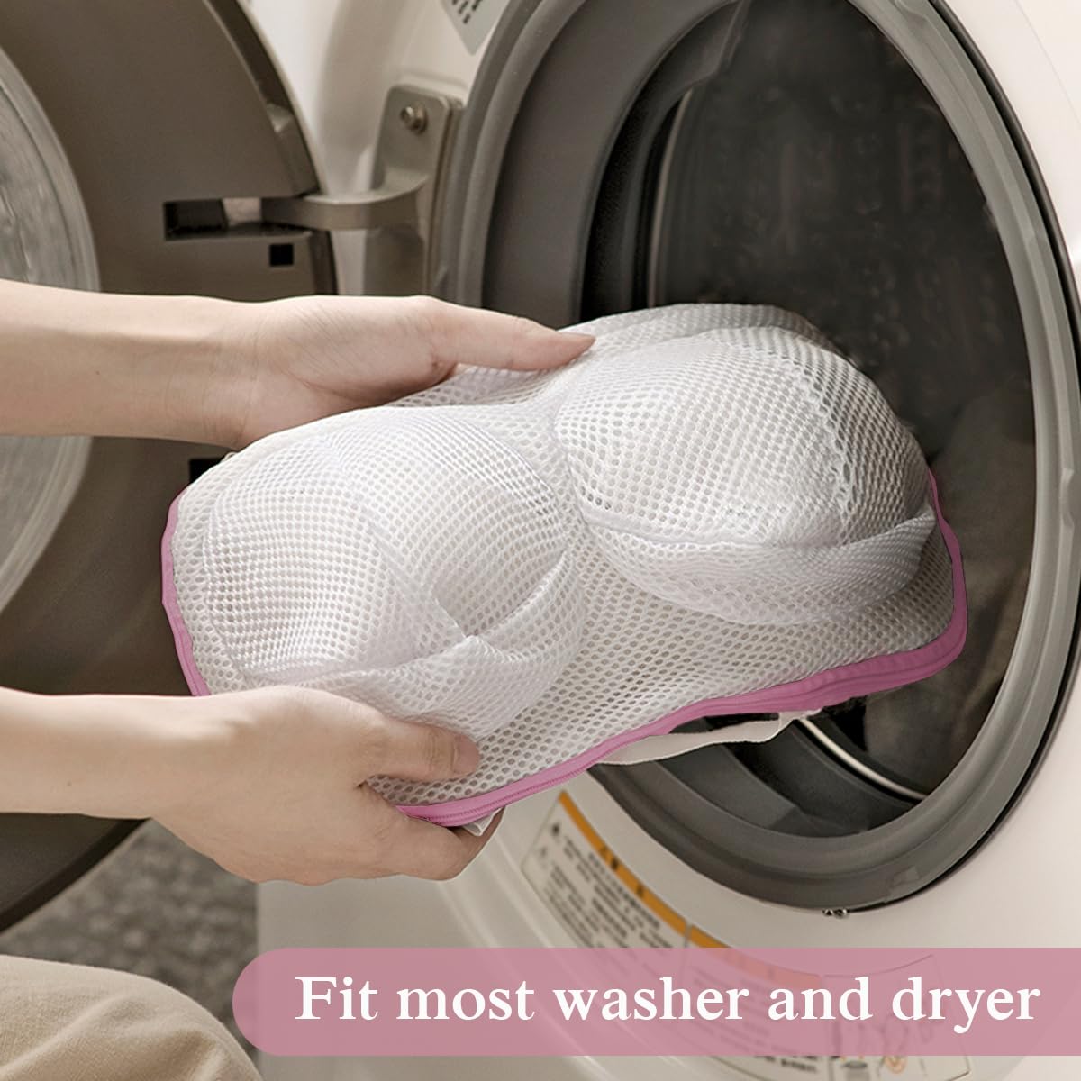 KISYONGUS lingerie 360° mesh guards delicates from snagging during cycles.