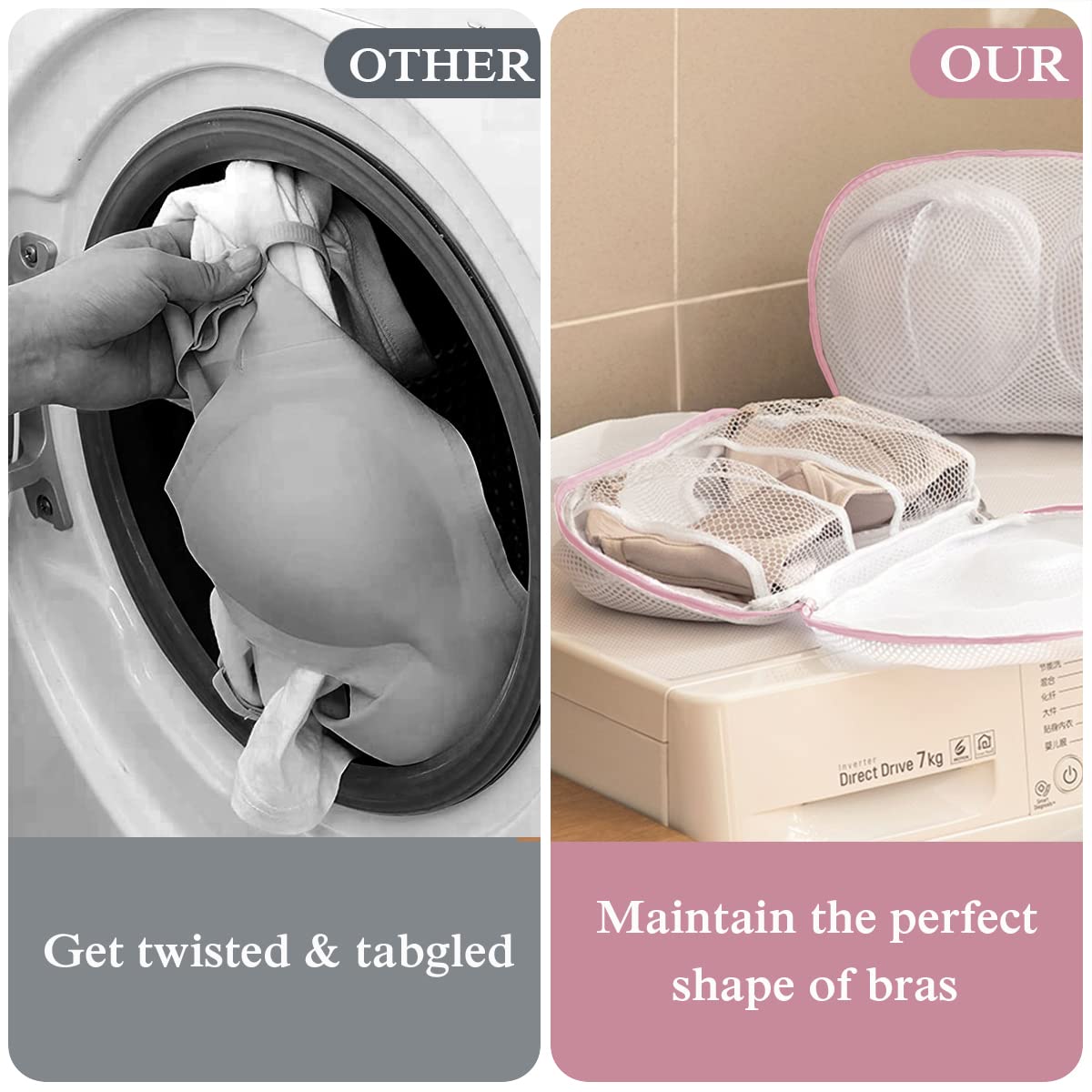 KISYONGUS bag works with washer and dryer for easy drying.