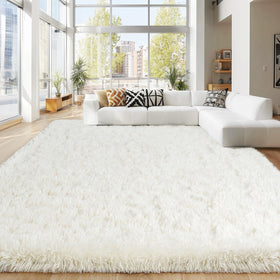 Kitcarrot easy-care microfiber rug that stays fluffy with light cleaning