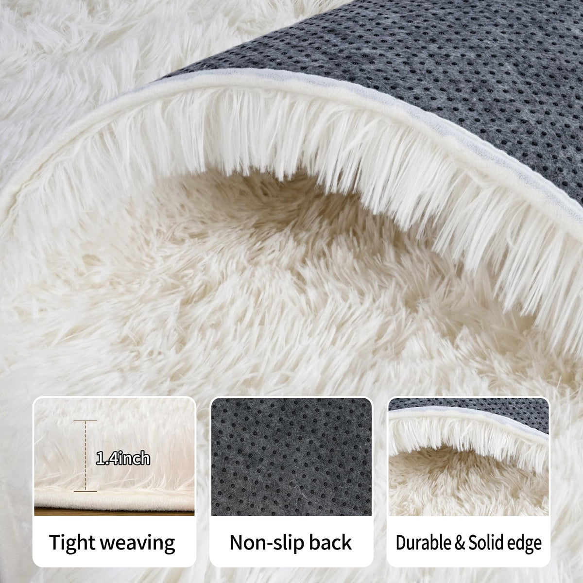 Kitcarrot 8x10 rug with memory-foam-like pile providing warmth