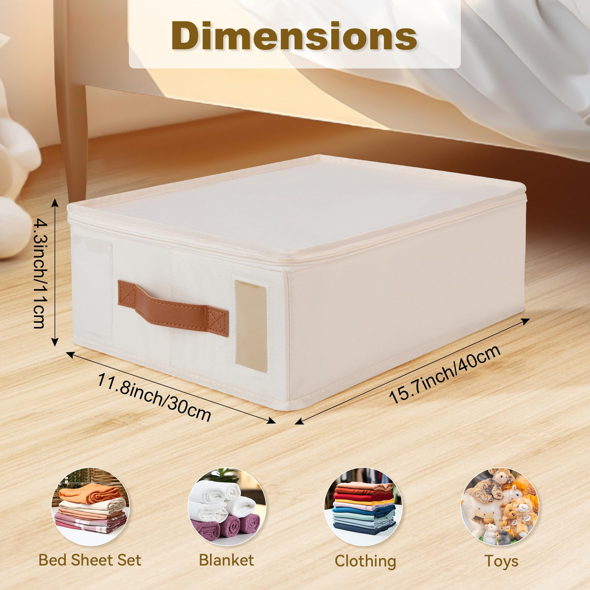 KitHero organized storage for bedding and more.