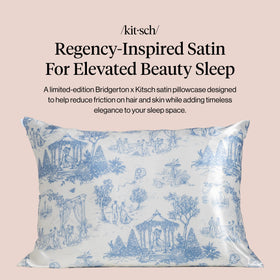 Kitsch Bridgerton satin pillowcase with cooling fabric for comfort.