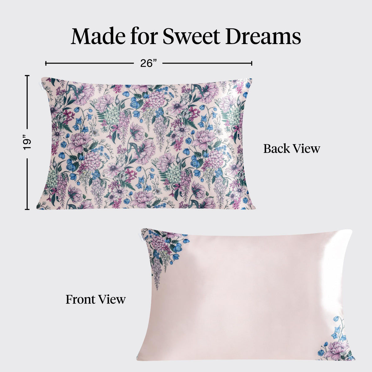 Stitching detail on Bridgerton satin pillowcase highlighting quality craftsmanship
