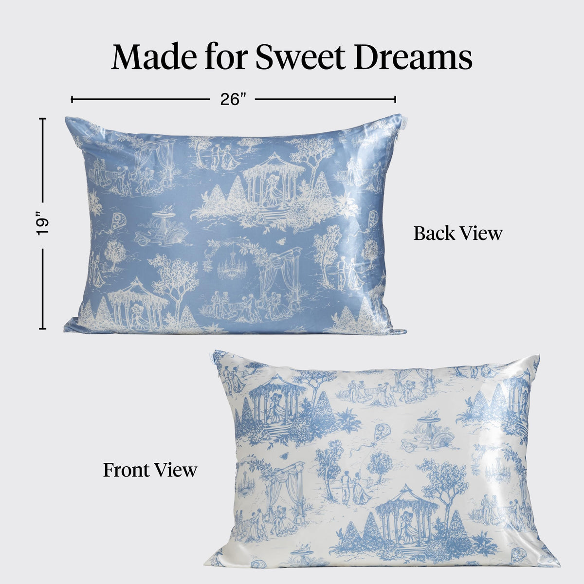 Kitsch Bridgerton satin pillowcase wrinkle-free finish to reduce creases.