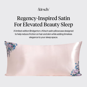 Kitsch Bridgerton satin texture closeup highlighting smooth surface and hair glide.
