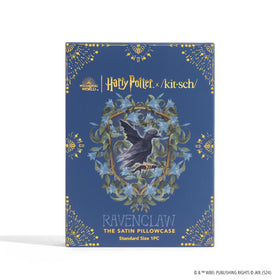 Hidden zipper on Kitsch Ravenclaw pillowcase keeps the pillow secure.