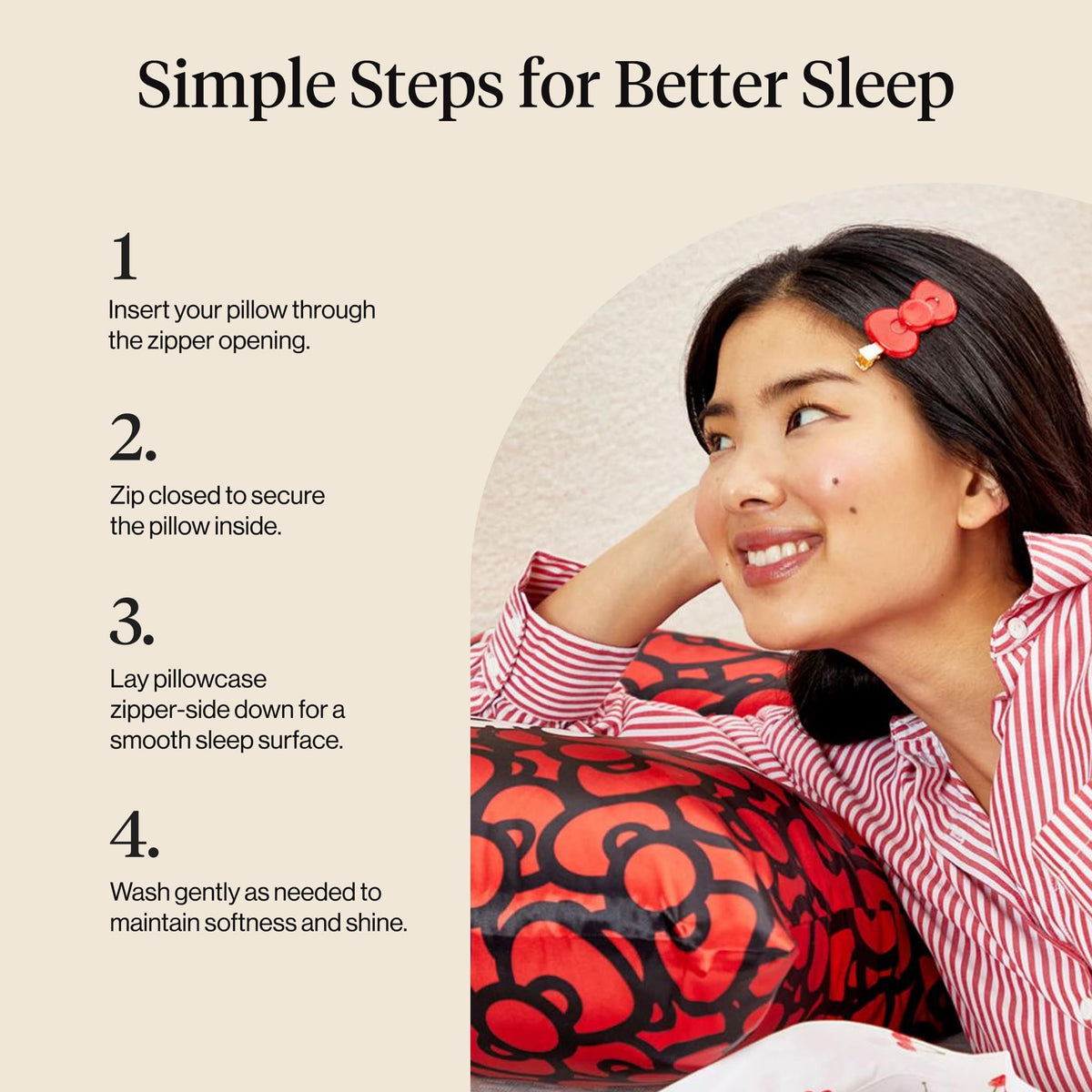 Kitsch Hello Kitty ideal for home and travel naps and sleepovers.