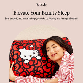 Kitsch Hello Kitty Sea of Bows print adds playful, kid-friendly charm.
