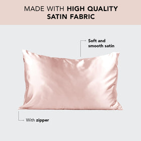 Kitsch king-size satin pillowcase fits most pillows securely.