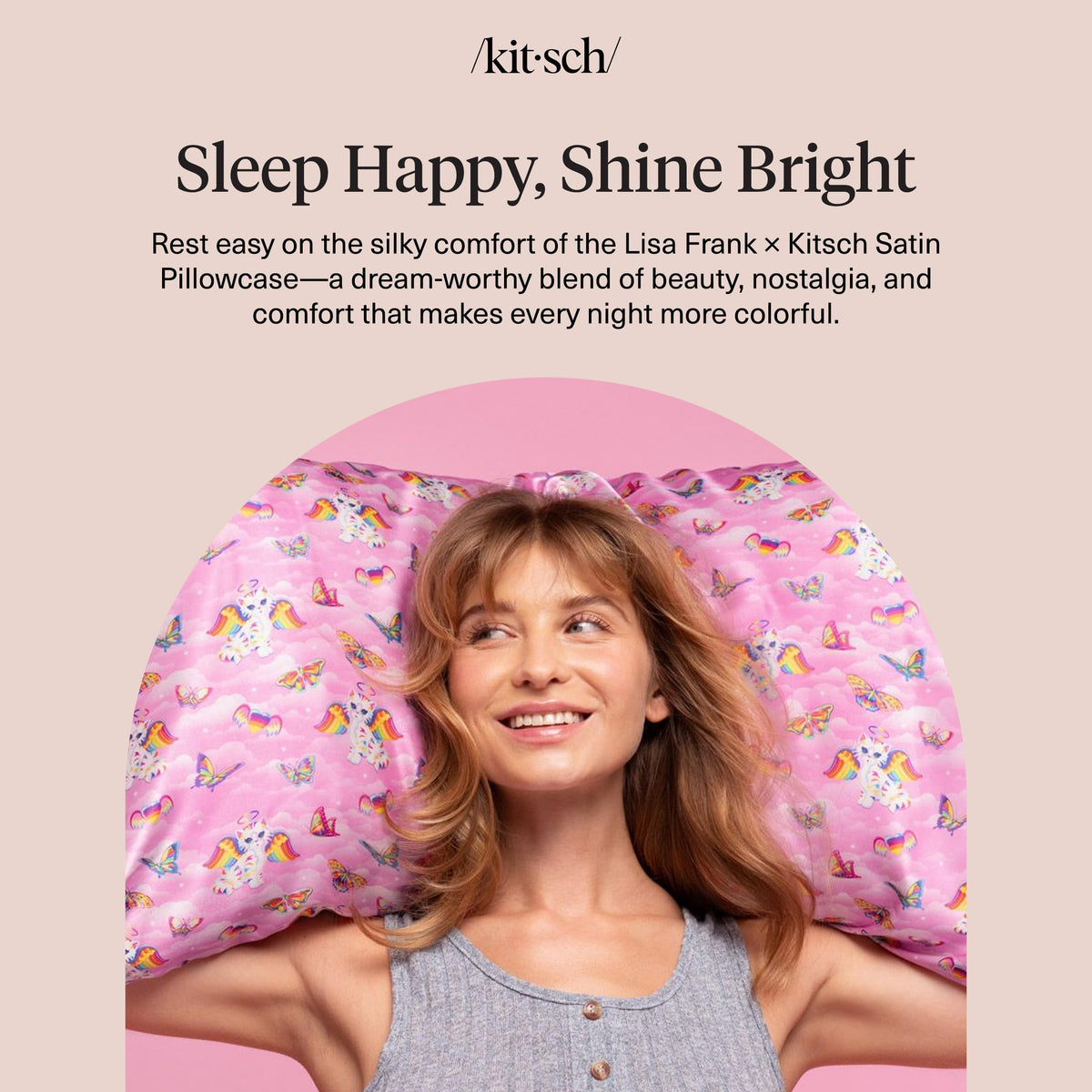 Kitsch satin pillowcase trusted by millions for smooth hair and skin