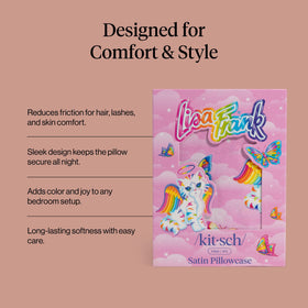 Kitsch Lisa Frank satin pillowcase king size with zipper secure fit