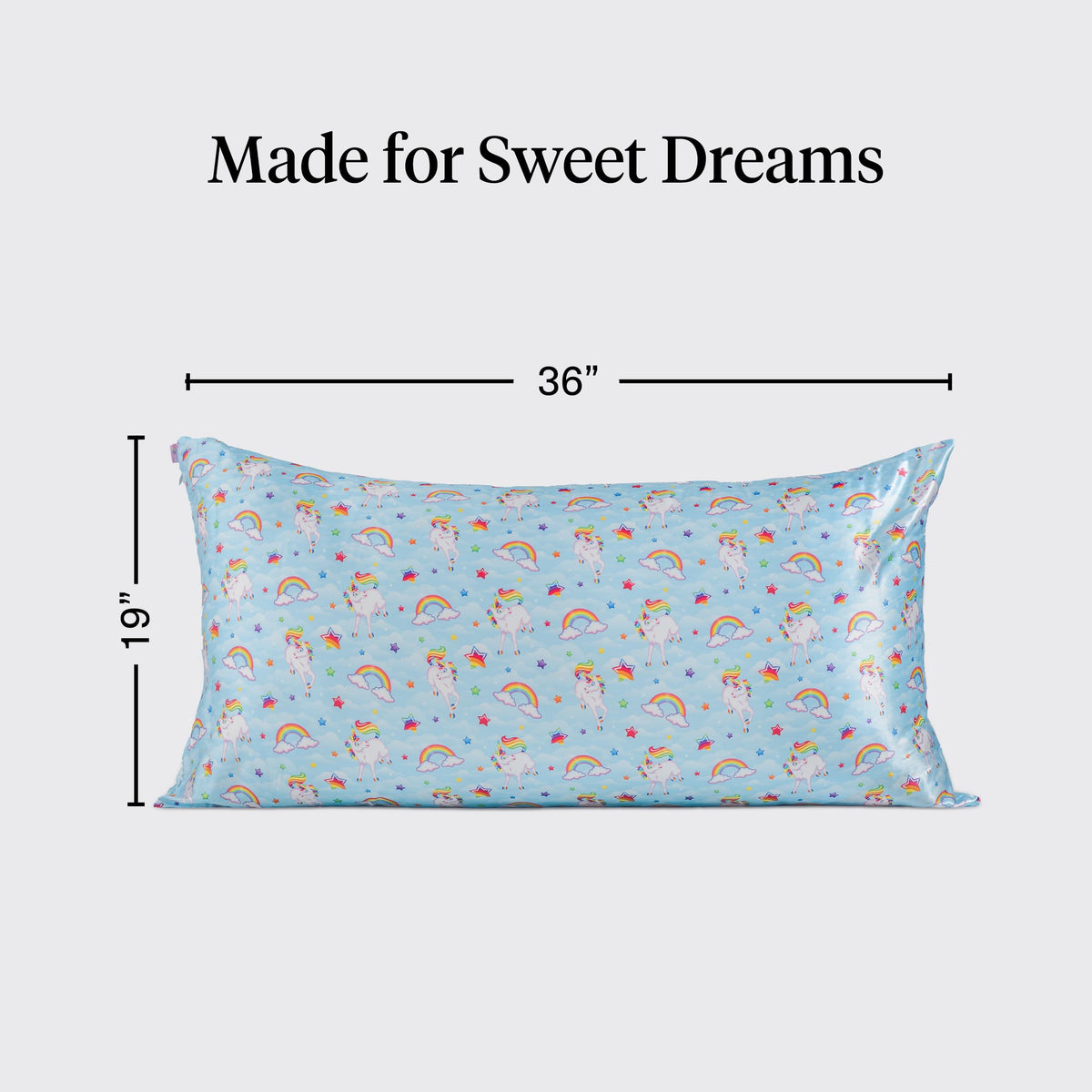 Kitsch Lisa Frank satin pillowcase cool, breathable fabric for comfort.