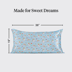 Kitsch Lisa Frank satin pillowcase cool, breathable fabric for comfort.