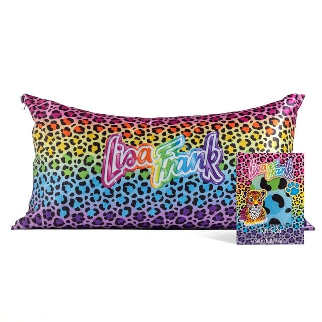 Kitsch Lisa Frank satin pillowcase with zipper for secure, wrinkle-free sleep.