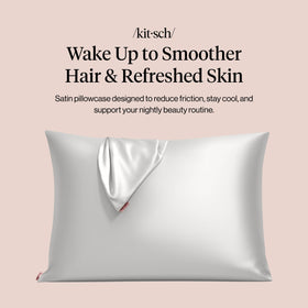 Kitsch satin fabric close-up shows soft sheen and breathable weave.