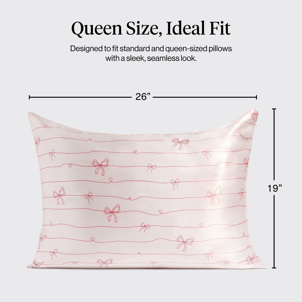 Kitsch satin pillowcase cool fabric provides all-night comfort and smooth skin.