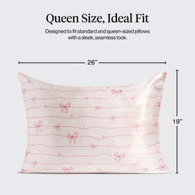 Kitsch satin pillowcase cool fabric provides all-night comfort and smooth skin.