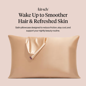 Kitsch satin pillowcase cool breathable fabric for comfort overnight