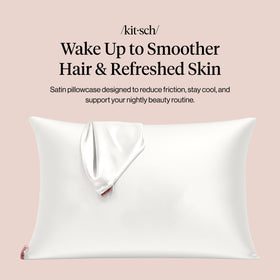 Kitsch satin pillowcase cooling, breathable fabric for comfortable nights