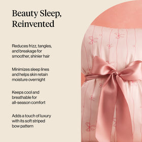Kitsch satin pillowcase easy-care design resists buildup for cleaner use.