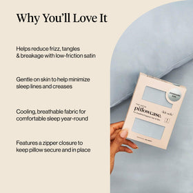 Kitsch satin pillowcase eco-friendly material note for sustainable sleeping