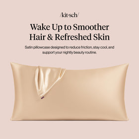 Kitsch satin pillowcase king-size 19x36 fits most pillows securely