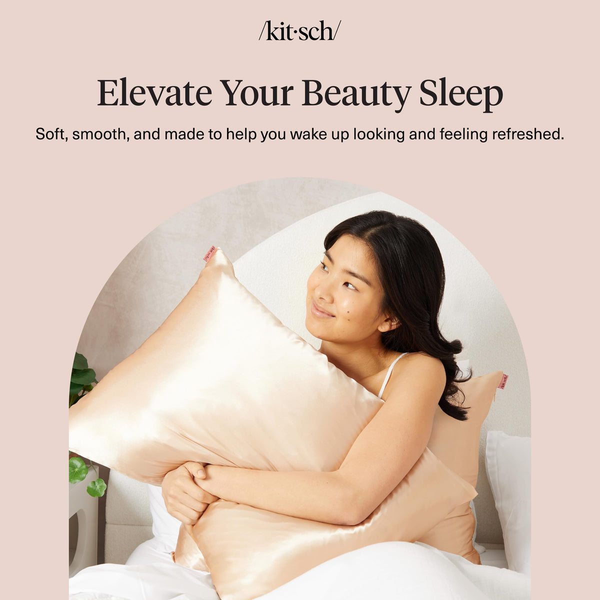 Kitsch satin pillowcase luxury look and feel for a peaceful night