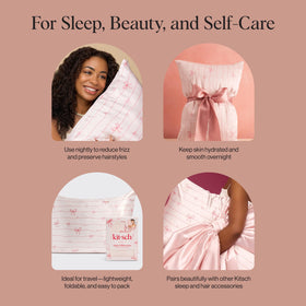 Kitsch satin pillowcase luxury finish combines softness with eco-friendly material.