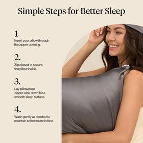 Kitsch satin pillowcase machine washable for easy care