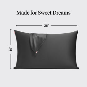 Kitsch satin pillowcase zipper stays in place, no slipping overnight