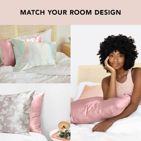 Kitsch easy-care satin that is machine washable.