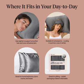 Kitsch satin pillowcase skin-friendly texture for comfortable sleep
