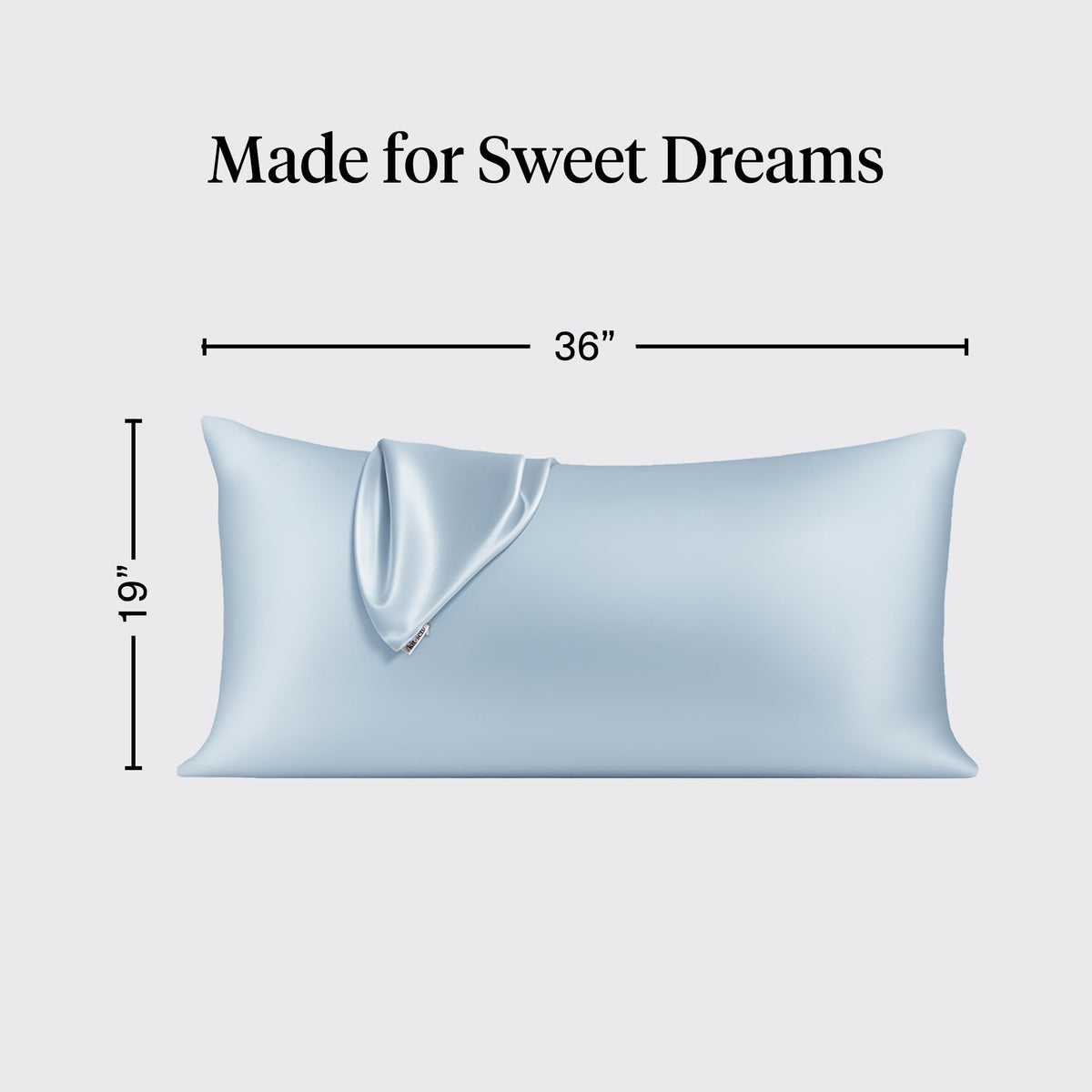 Kitsch satin pillowcase soft-on-hair image emphasizing reduced friction for smooth hair.