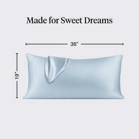 Kitsch satin pillowcase soft-on-hair image emphasizing reduced friction for smooth hair.