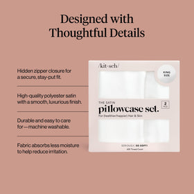 Close-up of smooth satin texture for skin and hair care by Kitsch