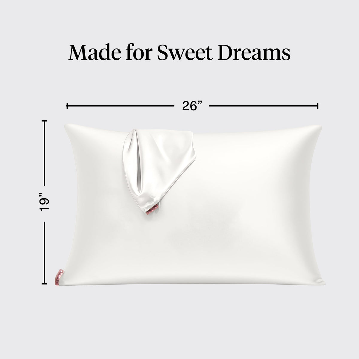 Kitsch satin pillowcase smooth, wrinkle-free surface for mornings