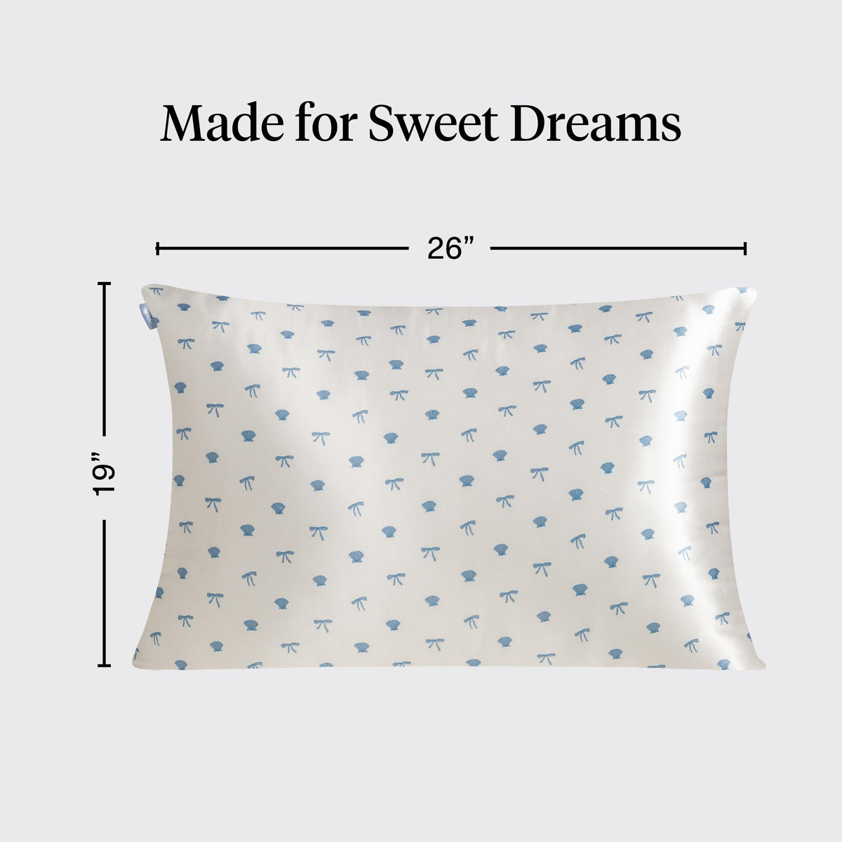 Kitsch satin pillowcase features breathable fabric for year-round comfort.