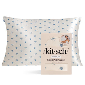 Kitsch satin pillowcase with zipper for secure night’s sleep.