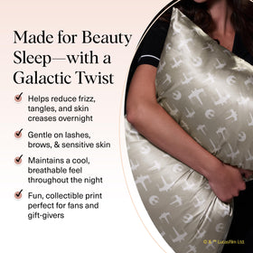 Kitsch Star Wars Rebel Alliance satin pillowcase reduces hair friction overnight