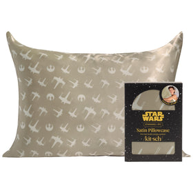 Kitsch Star Wars Rebel Alliance satin pillowcase with zipper for secure sleep