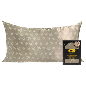 Kitsch x Star Wars Rebel Alliance satin pillowcase with zipper for secure fit.