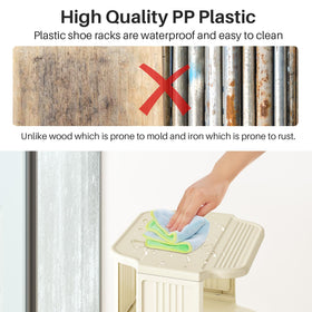 Kitstorack 7.5-inch tall tiers fit standard sneakers.