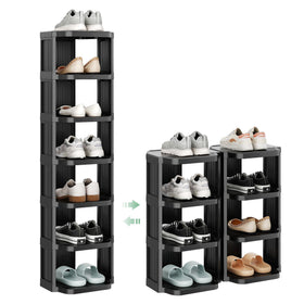 Kitstorack 8-Tier Shoe Rack front view organizes sneakers and flats.