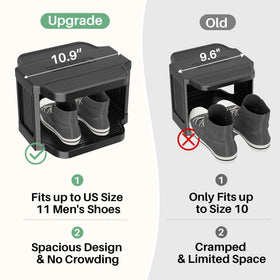 Kitstorack 8-Tier Shoe Rack side view shows space-saving vertical storage.