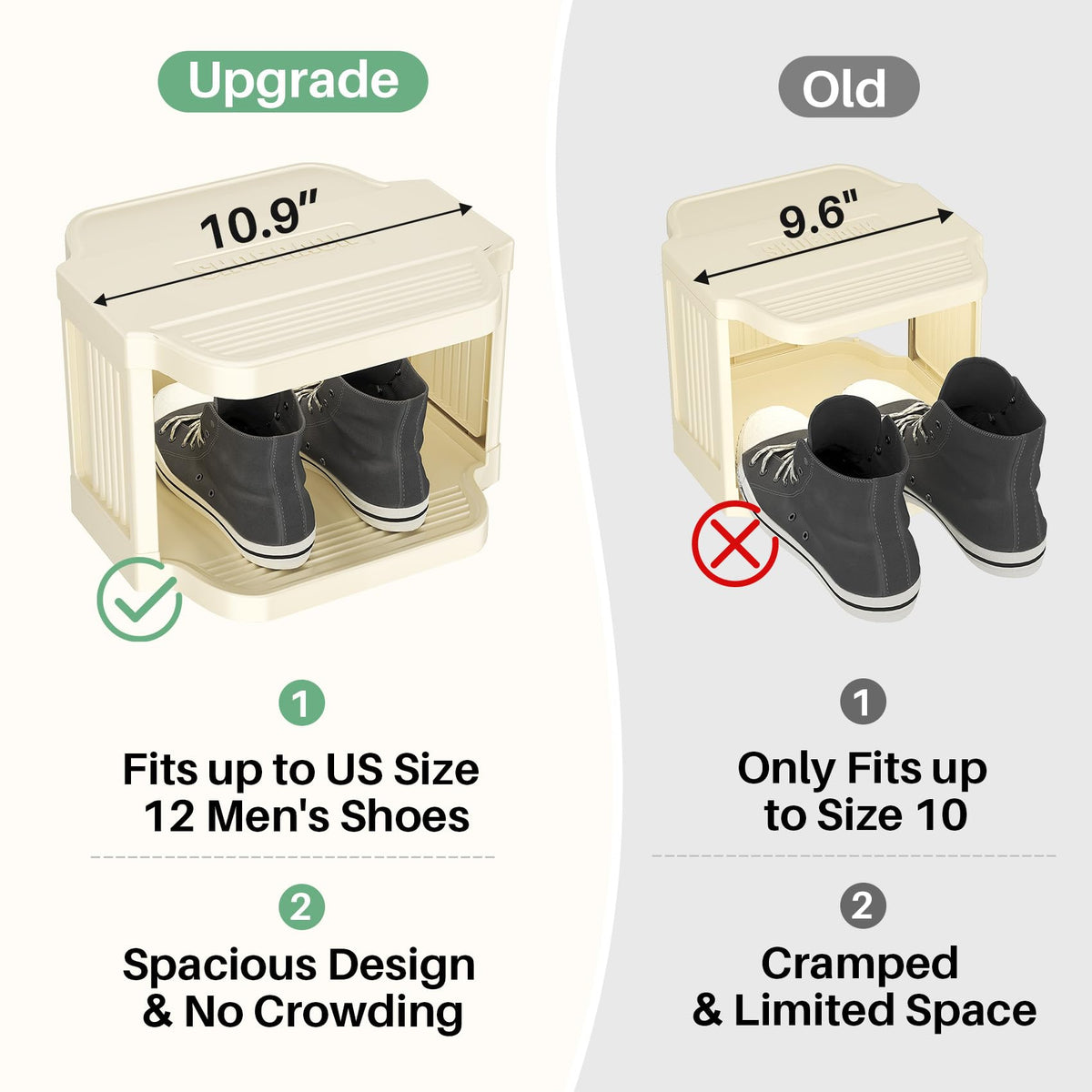 Kitstorack anti-slip grooves keep shoes in place.