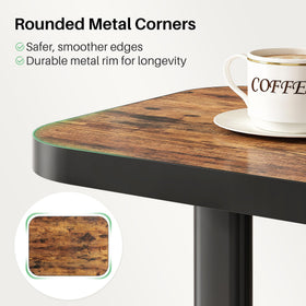 Kitstorack brown-finish end table adds warm style to any living space