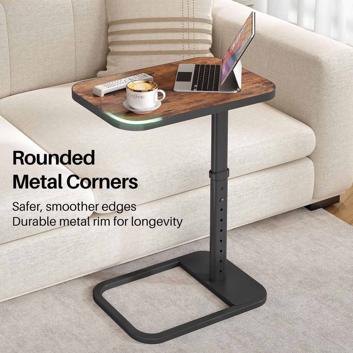 Kitstorack brown finish enhances decor with a warm wood look