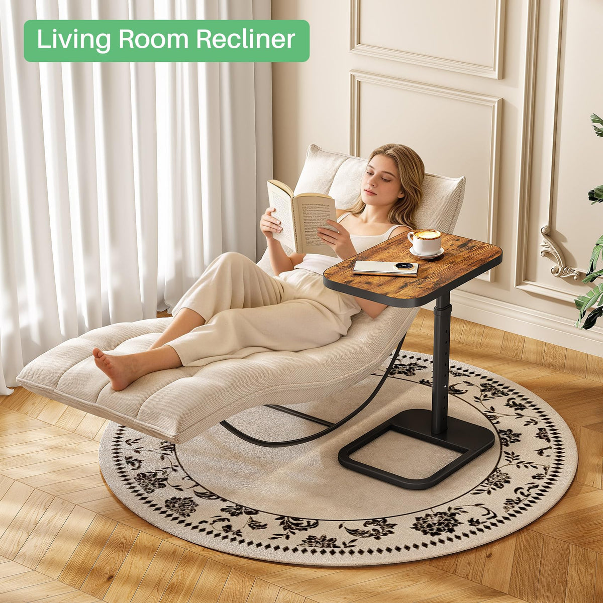 Kitstorack space-saving side table fits beside sofas and beds