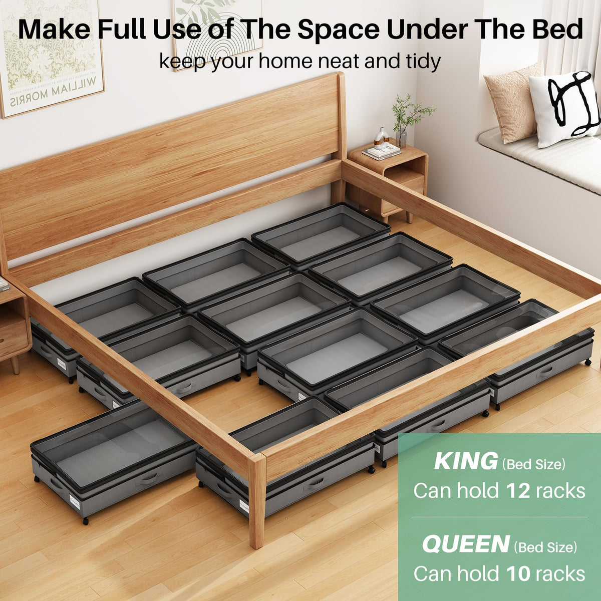 Kitstorack sturdy construction holds up to 70 pounds